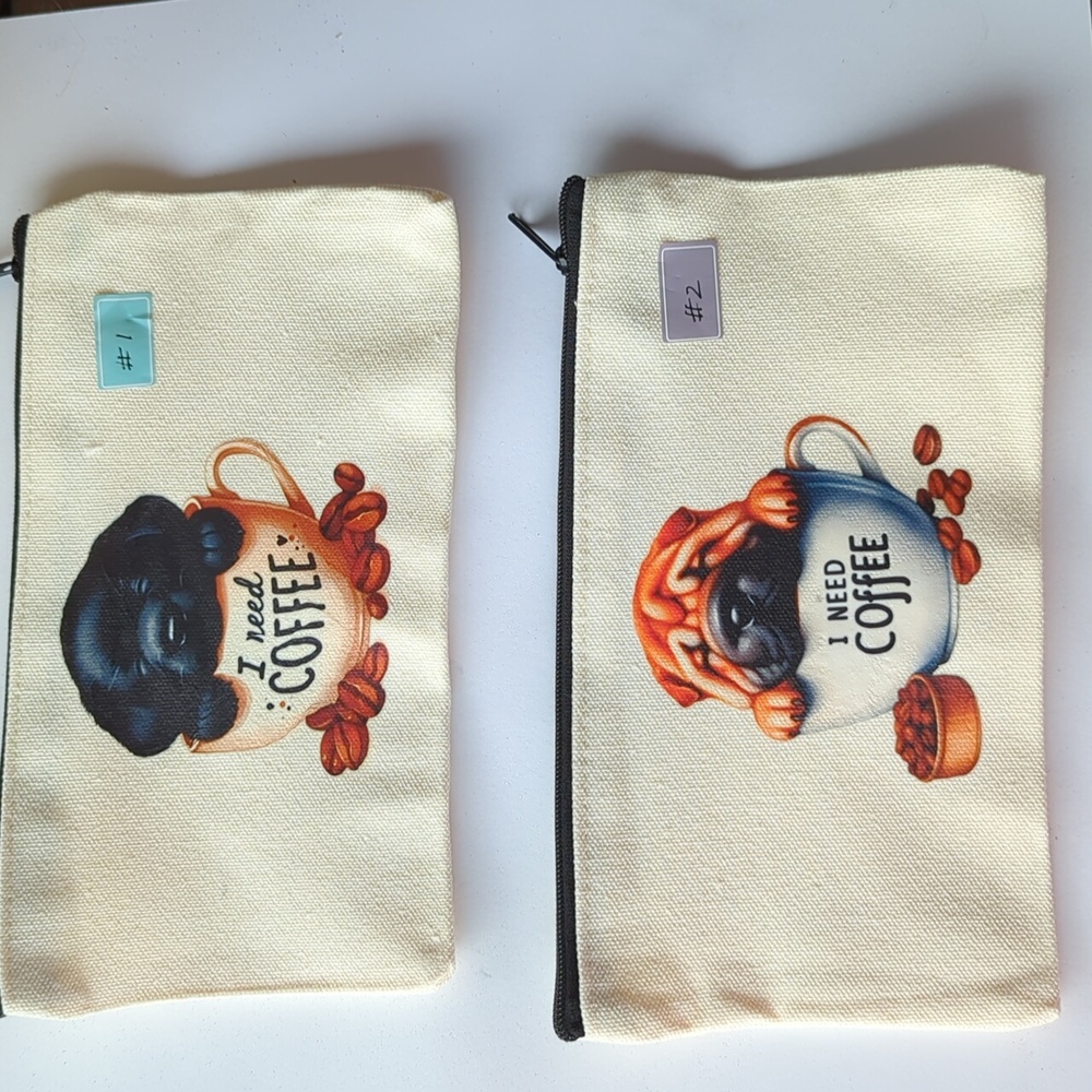 NWT 🐕 DOGO DESIGNS 🐕handmade cotton canvas zippered pouch ❤️ Choose Breed By #